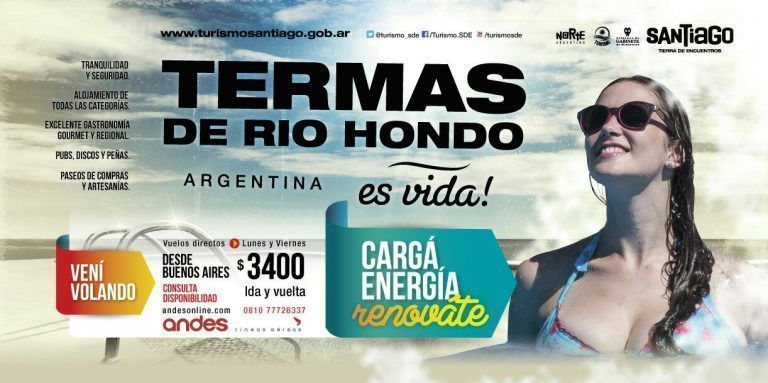 Cargá energía, Termas de Río Hondo es Vida
