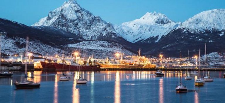 La llama olímpica recorrió la ciudad más austral del mundo
